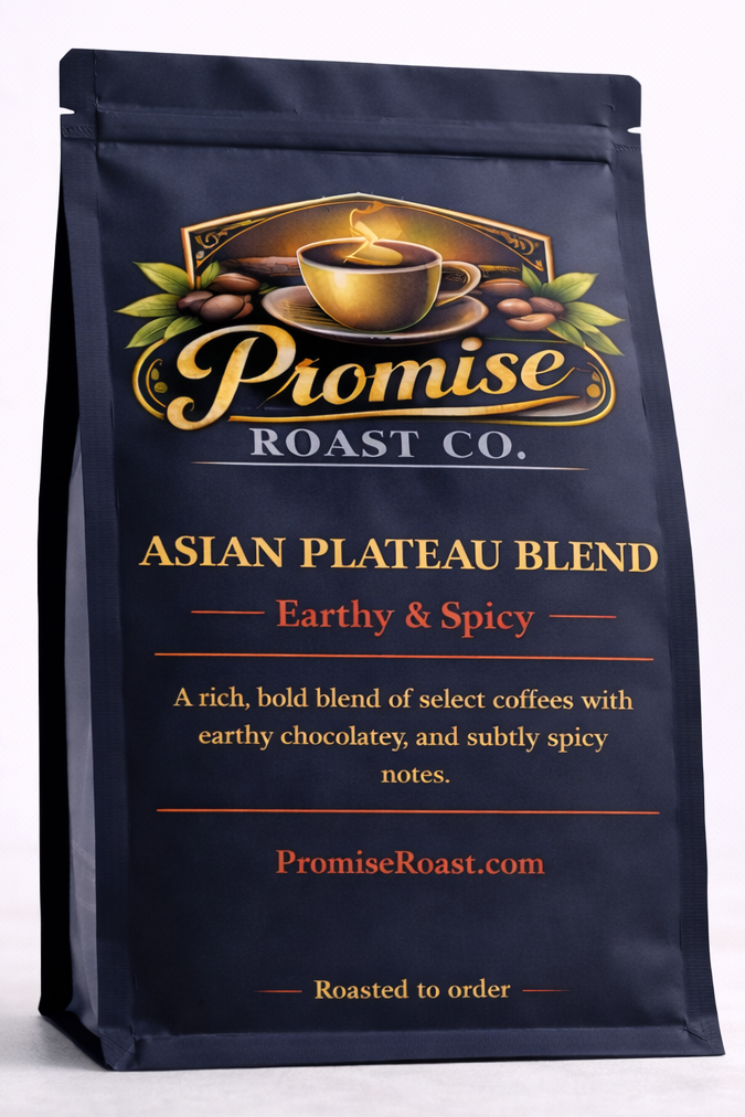 Coffee bag from Promise Roast Co. on a white background